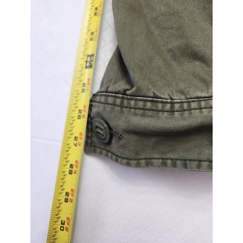 American Eagle Outfitters Jacket Womens Medium Green Hooded Sherpa Lined Parka - Picture 12 of 15